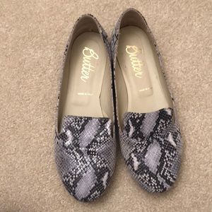 Butter Snake Skin Flats